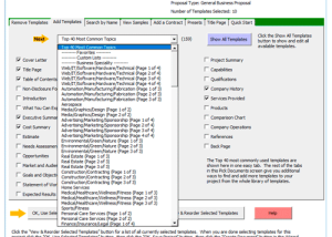 software - Proposal Pack Wizard Software 15.17 screenshot