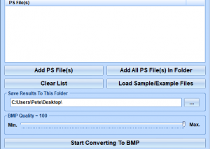 software - PS To BMP Converter Software 7.0 screenshot