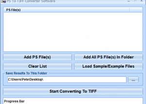 PS To TIFF Converter Software screenshot
