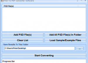 PSD To PDF Converter Software screenshot