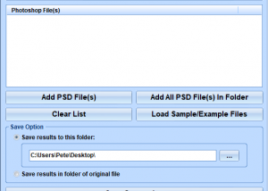 PSD To PNG Converter Software screenshot