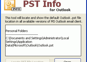 PST Info screenshot