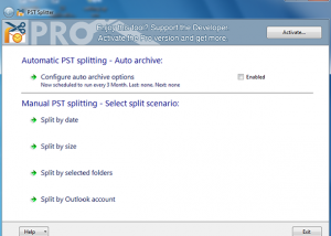 PST Splitter screenshot