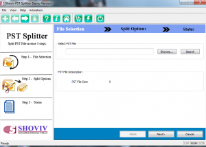 software - PST Splitter 17.10 screenshot