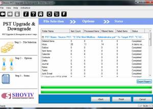 PST Upgrade and Downgrade screenshot
