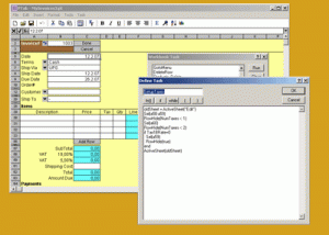 PTab Desktop Spreadsheet screenshot