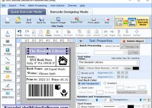 Publishers Barcode Label Software screenshot