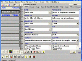 Purchase Order Organizer Deluxe screenshot