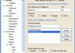 software - PuTTY 0.80 screenshot