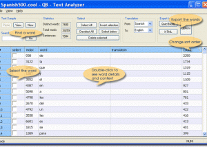 software - QB - Text Analyzer 1.1 screenshot