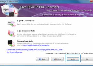 software - Qconverter Free DjVu to PDF 1.0 screenshot