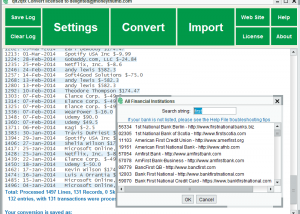 QIF2QFX Convert screenshot