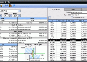 software - QMSys Tolerances and Fits 5.3 screenshot