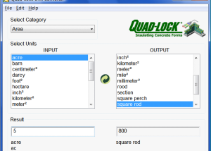 Quad-Lock Unit Converter screenshot