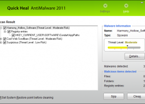 software - Quick Heal Virus Database 24.00 screenshot