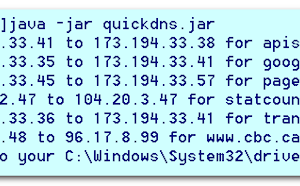 software - QuickDNS 1.1 screenshot