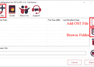 QuickMigrations for OST to PST screenshot