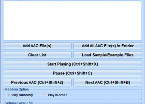 software - Random AAC Player Software 7.0 screenshot