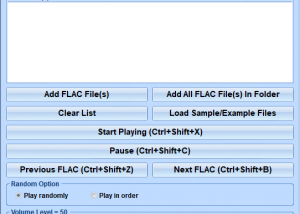 Random FLAC Player Software screenshot