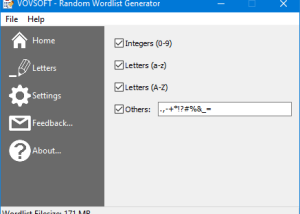 software - Random Wordlist Generator 1.5 screenshot