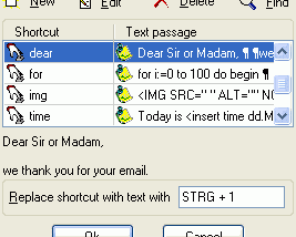 software - RapidKey Autotext 1.7 screenshot