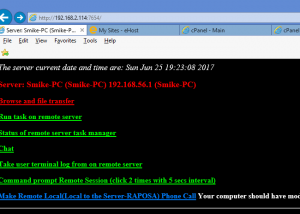 Raposa RMM HTTP server screenshot