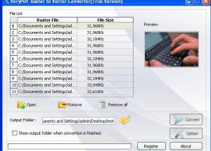 software - Raster to Vector Converter 2.0 screenshot