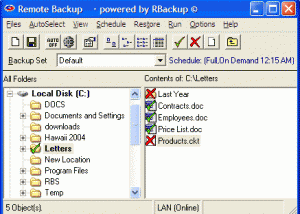 software - RBackup for Online Backup Services 11.12.0 screenshot