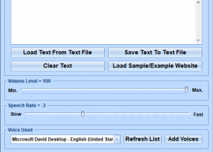 software - Read Web Sites Aloud Software 7.0 screenshot