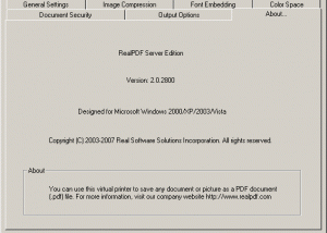 software - Real PDF Server 3.0 screenshot