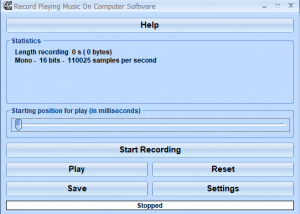 Record Playing Music On Computer Software screenshot