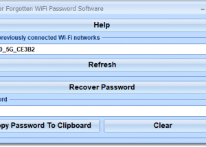 software - Recover Forgotten WiFi Password Software 7.0 screenshot