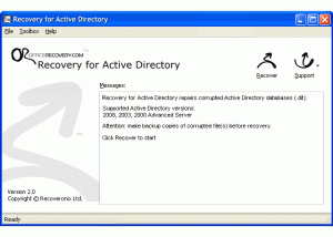 software - Recovery for ActiveDirectory 2.0.0939 screenshot