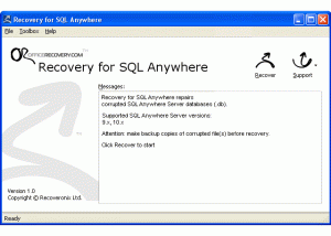 Recovery for SQL Anywhere screenshot