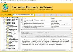 Recovery of Exchange EDB Data screenshot