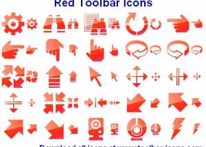 Red Toolbar Icon Set screenshot