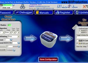 Redirect serial port RS232 to Keyboard screenshot