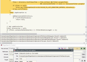 RegexSearch screenshot