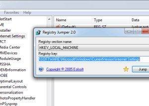 software - Registry Jumper Portable 3.0 screenshot