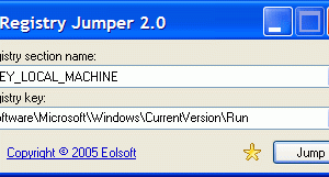software - Registry Jumper 2.0 screenshot
