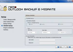 software - REMO Outlook Backup & Migrate 2.0.1.79 screenshot
