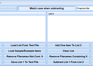 Remove One List From Another Software screenshot