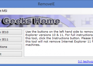 software - RemoveIE 3.6 screenshot