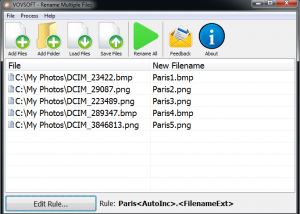 software - Rename Multiple Files 1.3 screenshot