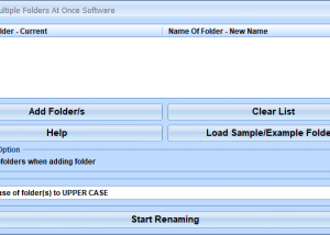 software - Rename Multiple Folders At Once Software 7.0 screenshot