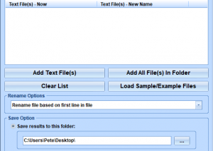 software - Rename Text Files Based On Content Software 7.0 screenshot