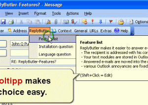 software - ReplyButler: Outlook boilerplate texts 6.15 screenshot