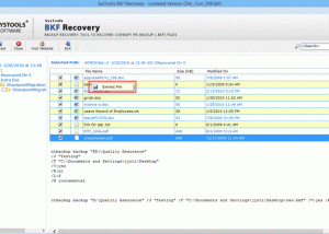 software - Restore BKF File 6.0 screenshot