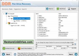 software - Restore USB Drive Software 6.4.2.3 screenshot