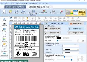 Retail Barcode Label Application screenshot